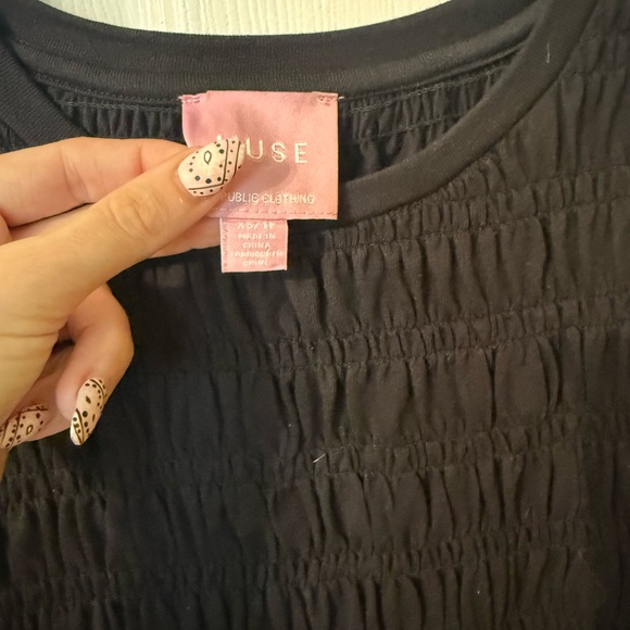 Muse Black Ruffled Top - Picture 4 of 6